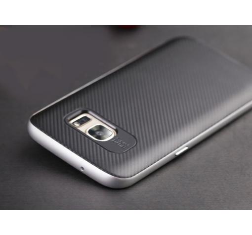 Силиконов гръб SPIGEN SGP Neo Hybrid за Samsung S7 G930 - черен / сребрист кант
