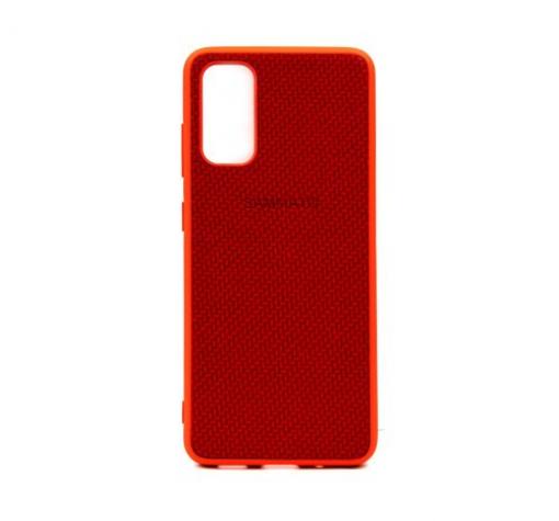 Луксозен силиконов калъф / гръб / Sammato Cover TPU Case за Huawei P40 Pro - червен / carbon