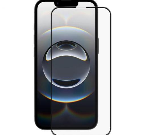 5D full cover Tempered glass Full Glue screen protector Apple iPhone 16e / Извит стъклен скрийн протектор с лепило от вътрешната страна за Apple iPhone 16e - черен кант