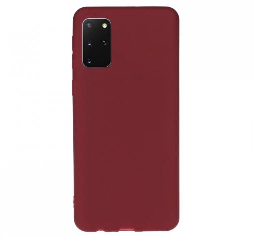 Силиконов калъф / гръб / TPU за Samsung S20 Ultra - тъмно червен / мат