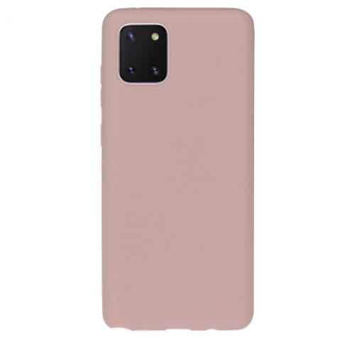 Силиконов калъф / гръб / TPU за Samsung Note 10 Lite / A81 - светло розов / мат