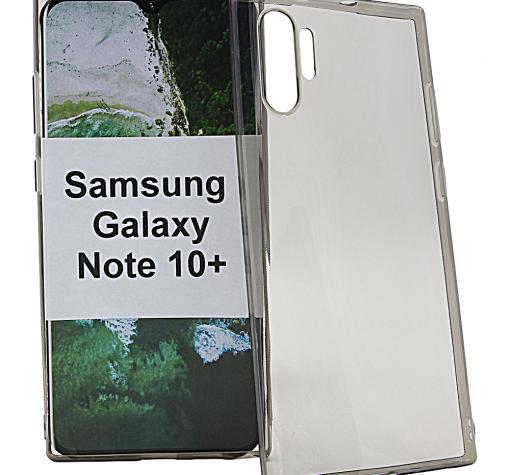Ултра тънък силиконов калъф / гръб / TPU Ultra Thin за Samsung Note 10 Plus N975 - сив / прозрачен