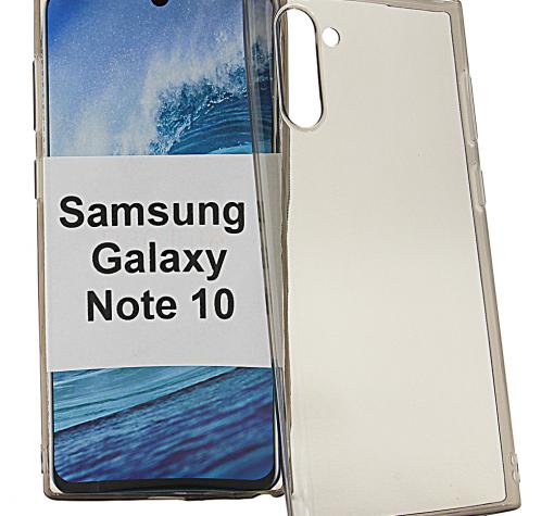 Ултра тънък силиконов калъф / гръб / TPU Ultra Thin за Samsung Note 10 N970 - сив / прозрачен