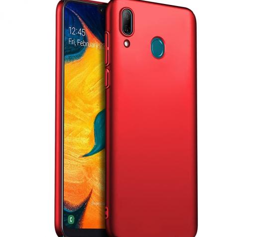 Оригинален силиконов калъф / гръб / TPU X-LEVEL Guardian Series за Samsung A20S - червен / мат
