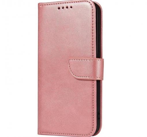 Луксозен кожен калъф Magnet Book със стойка за Samsung A16 - Rose Gold