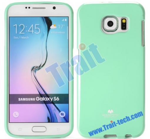 Луксозен силиконов калъф / гръб / TPU Mercury GOOSPERY Jelly Case за Samsung S6 G920 - зелен