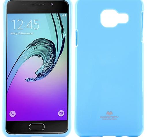 Луксозен силиконов калъф / гръб / TPU Mercury GOOSPERY Jelly Case за Samsung A3 2016 A310 - светло син