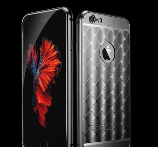 Метален бъмпер / Bumper / с твърд гръб от две части / Ultra Slim Electroplating Aluminum Metal Bumper Xuenair Case за Apple iPhone 6 / 6S - Dark Silver / тъмно сив