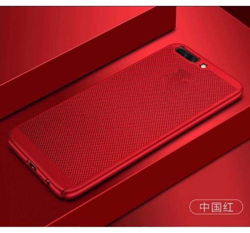 Луксозен твърд гръб за Huawei Honor 10 - червен / Grid