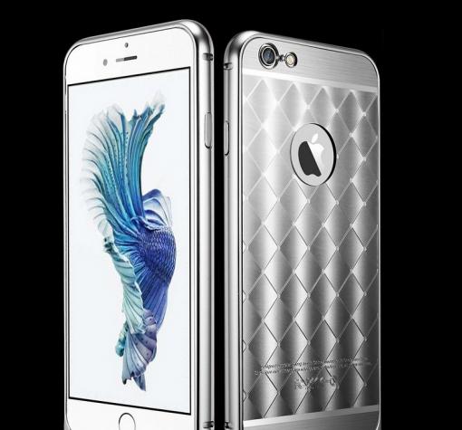 Метален бъмпер / Bumper / с твърд гръб от две части / Ultra Slim Electroplating Aluminum Metal Bumper Xuenair Case за Apple iPhone 6 / 6S - Silver / сив