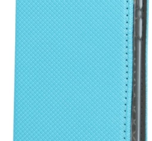 Кожен калъф Magnet Case със стойка за Samsung J6 2018 - син