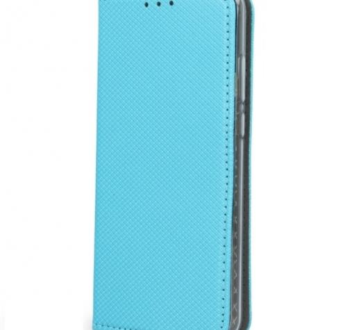 Кожен калъф Magnet Case със стойка за Samsung A40 - син