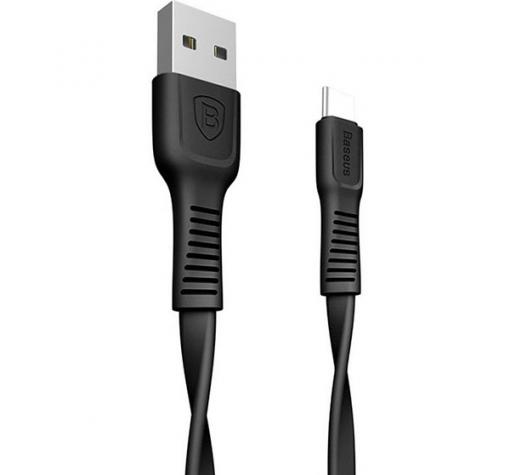 Оригинален USB кабел BASEUS Tough Series 2A Type-C за зареждане и пренос на данни 2в1 1m за Samsung, Huawei, Sony, Xiaomi, Nokia, LG, Lenovo, HTC, Alcatel и др. - черен