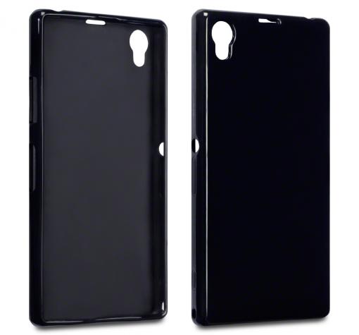 Силиконов гръб / калъф / ТПУ за Sony Xperia Z1 L39h - черен / гланц