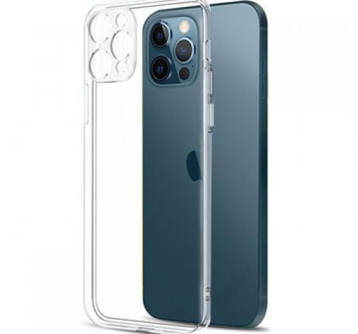 Силиконов калъф / гръб / TPU Camera Protection за Apple iPhone 12 Pro Max 6.7" - прозрачен