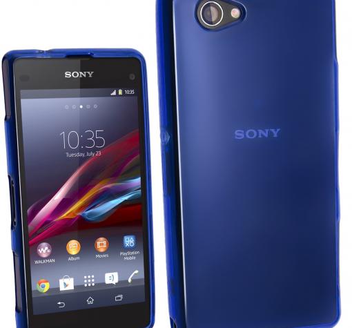 Силиконов калъф / гръб / TPU за Sony Xperia Z3 Compact / Z3 Mini - син / мат