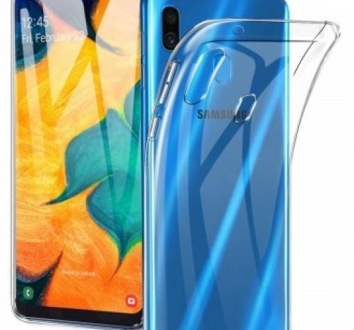 Ултра тънък силиконов калъф / гръб / TPU Ultra Thin за Samsung A20e - прозрачен