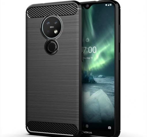 Силиконов калъф / гръб / TPU за Nokia 6.2 - черен / carbon