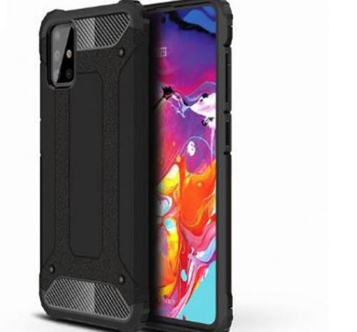 Силиконов гръб TPU Spigen Hybrid с твърда част за Samsung A71 - черен