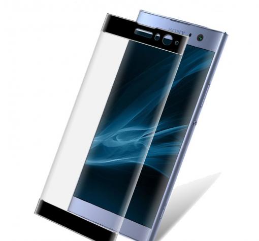3D full cover Tempered glass screen protector Sony Xperia XA2 / Извит стъклен скрийн протектор Sony Xperia XA2 - черен