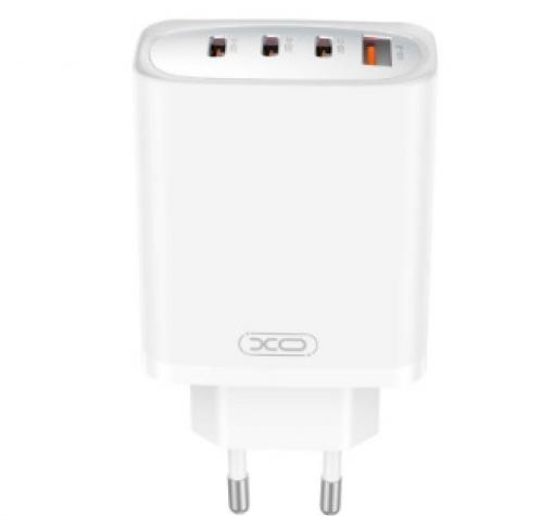 Зарядно устройство преходник адаптер XO CE23 PD 65W / 3 x Type C Quick Charger - бяло