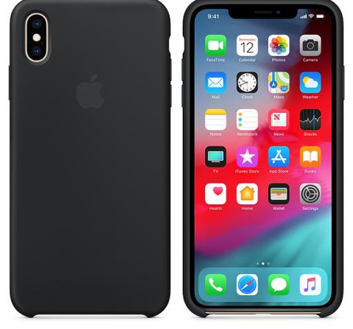 Оригинален гръб Silicone Cover за Apple iPhone X / iPhone XS - черен