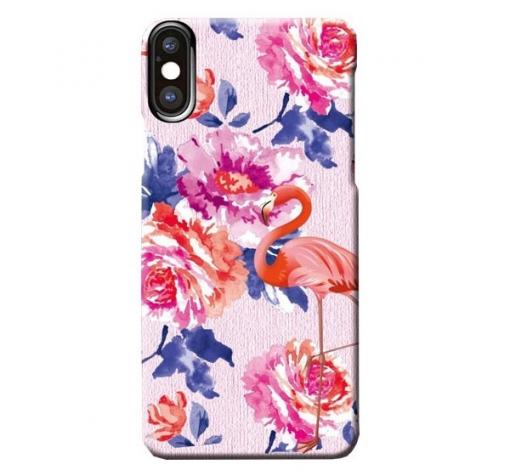 Силиконов калъф / гръб / TPU LUXO за Apple iPhone XR - цветя / розово фламинго
