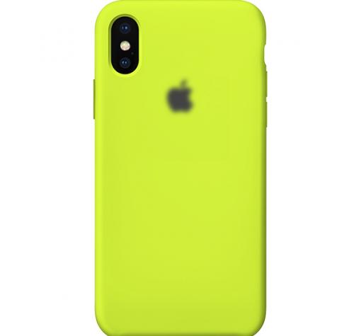 Оригинален гръб Silicone Cover за Apple iPhone X / iPhone XS - лайм