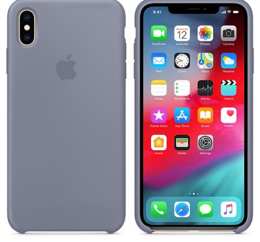 Оригинален гръб Silicone Cover за Apple iPhone XR - лавандулово сиво
