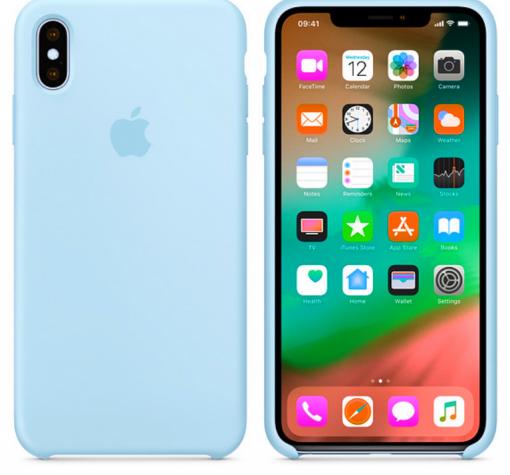 Оригинален гръб Silicone Cover за Apple iPhone XR - светло син