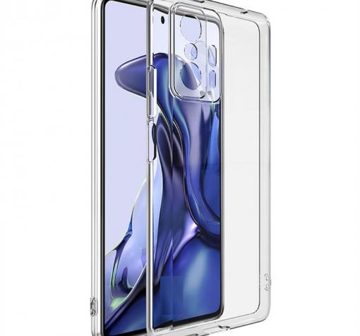 Луксозен силиконов калъф / гръб / TPU за Xiaomi 11T 5G - прозрачен със защита за камерата