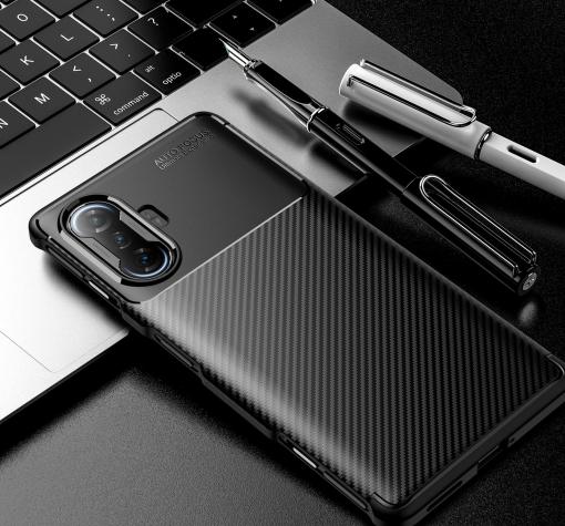 Луксозен силиконов калъф / гръб / TPU кейс Auto Focus за Xiaomi Mi 11i 5G - черен / Carbon