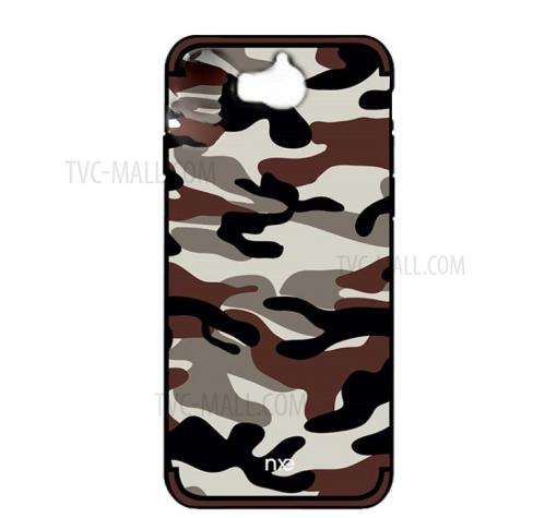 Силиконов калъф / гръб / TPU NXE Design за Huawei Y5 2017 / Y6 2017 - камуфлаж / кафяв