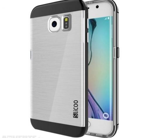 Луксозен силиконов гръб Slicoo Hybrid за Samsung S6 Edge G925 - черен / прозрачен
