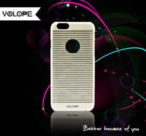 Заден предпазен твърд гръб / капак / Yolope Golden Series за Apple iPhone 6 4.7" - златен / Art 3
