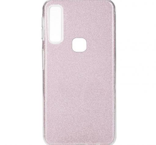 Силиконов калъф / гръб / TPU за Samsung A9 A920F 2018 - розов / брокат