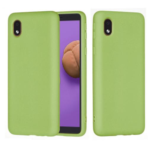 Луксозен силиконов калъф / гръб / Nano TPU за Samsung A01 - зелен