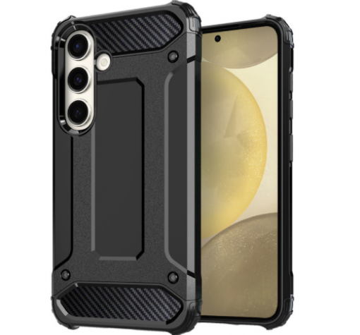 Силиконов гръб TPU Spigen Hybrid с твърда част за Samsung A05s - черен