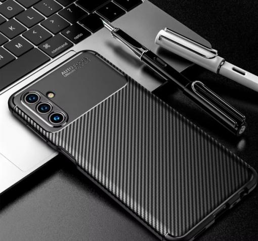 Луксозен силиконов калъф / кейс / TPU Auto Focus за Samsung A05s - черен / Carbon