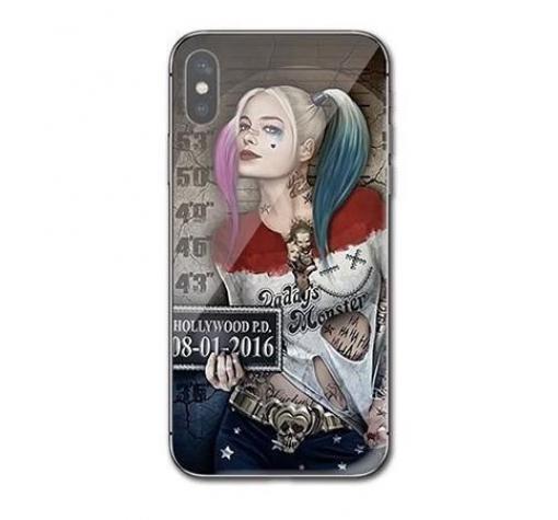 Луксозен стъклен твърд гръб за Huawei P Smart 2019 - Poker Face Girl