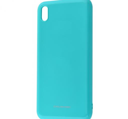 Силиконов калъф / гръб / TPU MOLAN CANO Jelly Case за Samsung A10 - тюркоаз / брокат