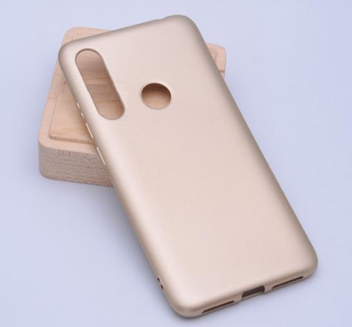 Силиконов калъф / гръб / TPU за Samsung A30 - златист / мат