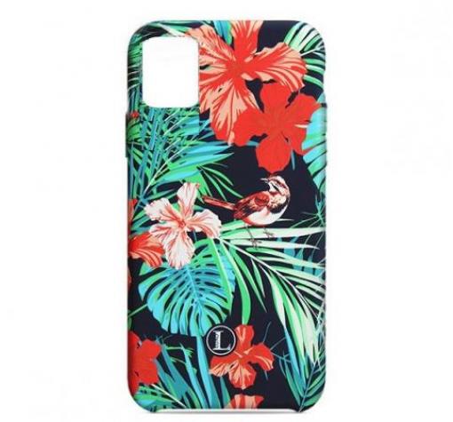 Силиконов калъф / гръб / TPU LUXO за Samsung A42 - черен / цветя