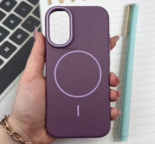 Луксозен гръб / кейс / Syndee Case с безжично зареждане MagSafe за Samsung A36 5G - лилав
