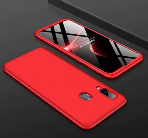 Твърд гръб Magic Skin 360° FULL за Samsung A30 - червен