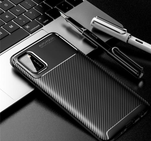 Луксозен силиконов калъф / гръб / TPU Auto Focus за Samsung A41 A415 - черен / Carbon