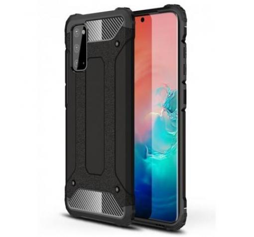 Силиконов гръб TPU Spigen Hybrid с твърда част за Xiaomi Mi Note 10 Lite - черен