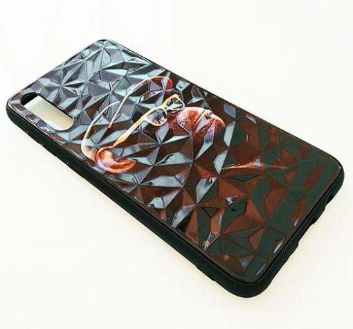 Луксозен твърд гръб 3D за Samsung A50/A30s/A50s - маймуна / черна призма