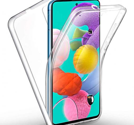 Силиконов калъф / гръб / TPU 360° за Samsung S20 Plus - прозрачен / 2 части / лице и гръб