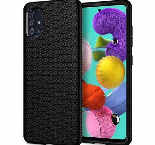 Оригинален гръб TPU Spigen LIQUID AIR за Samsung A51 - черен